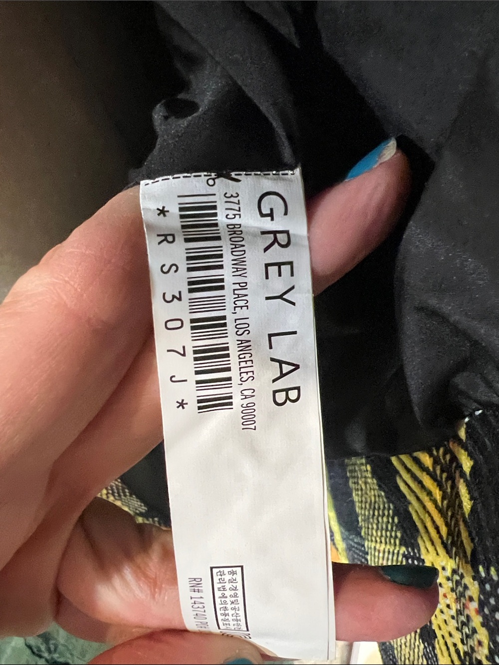 GREY LAB Black and Yellow Plaid Blazer Jacket. Size L. NWT - Picture 7 of 9
